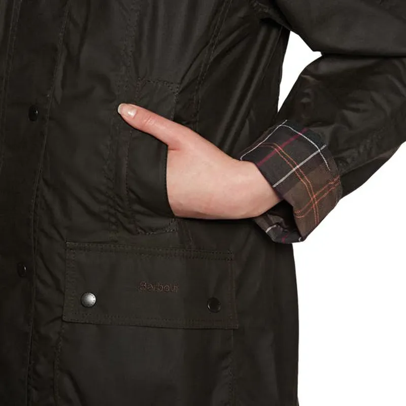 Barbour Classic Beadnell Women's Coat in Olive-3